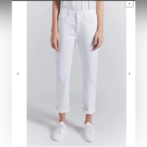 Current Elliott The Fling Slim Boyfriend Jean Sugar White Denim Sz 27 NWT - Picture 4 of 15